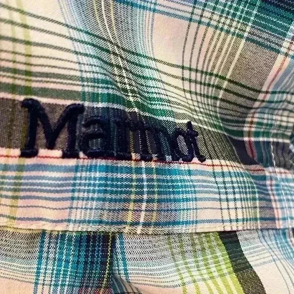 Mens Marmot Short Sleeve Plaid Button Down Size XXL - Picture 5 of 6